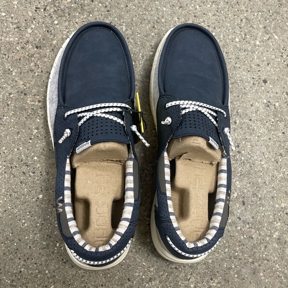 Gently Worn EUC Hey Dude Casual Welsh Ocean stylish comfortable shoes size 10 - Picture 10 of 16